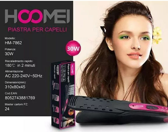 Hoomei Hair Straighener HM-7862 Hair Straightener with Ceramic Plates 30W