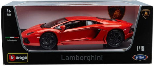 Bburago Car Lamborghini Aventador LP - Orange 1:18 For 10+ Years Old