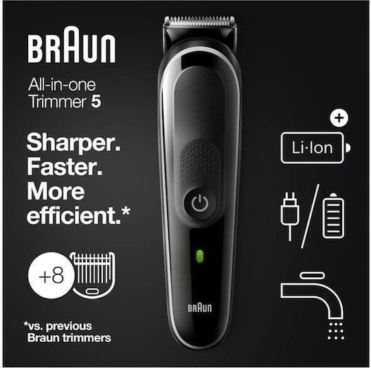 Braun MGK5360 Aparat de Ras Electric Față Reîncărcabil