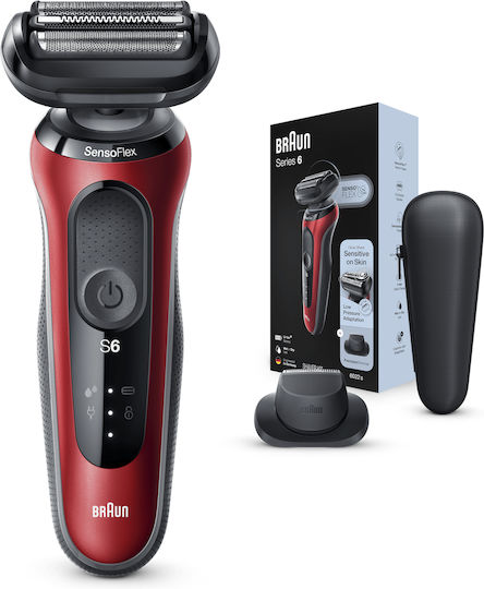 Braun Series 6 Red 60-R1200s Foil Electric Shaver Face Rechargeable