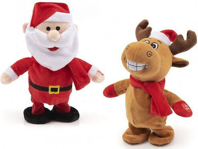 Fun World Plush Christmas with Motion & Sound 19 cm (Various Designs) 1pc