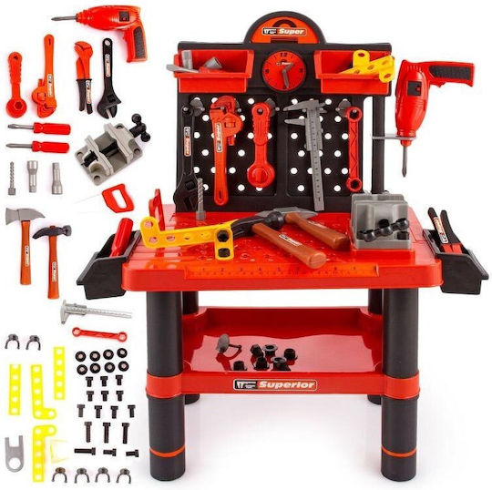 Ecotoys Banc de lucru pentru copii 68 cm 50buc