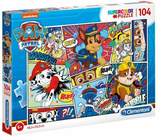 Kids Puzzle Paw Patrol Supercolor for 6++ Years 104pcs Clementoni