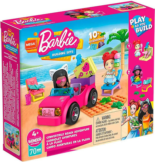 Mega Bloks Blocuri Barbie Cabriolet Adventures pentru 4+ ani Ani 76buc
