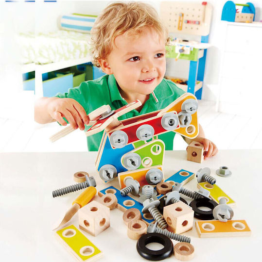 Hape Jucărie de Construcție din Lemn Master Builder Set pentru Copii 3+ ani+ Ani
