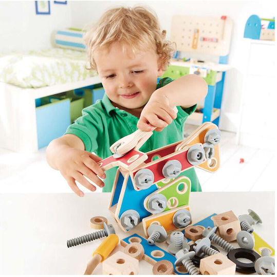 Hape Jucărie de Construcție din Lemn Master Builder Set pentru Copii 3+ ani+ Ani