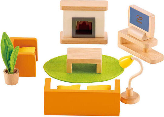 Hape Happy Family Wooden Living Room Furniture for Dollhouse