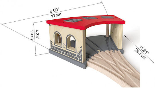 Hape Large Roundhouse Railroad Accessories made of Wood for 3+ years+ Years