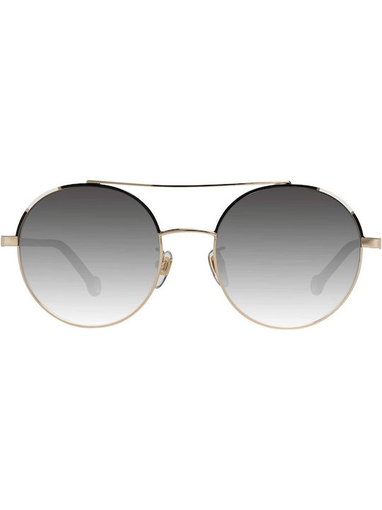 Carolina Herrera Women's Sunglasses with Gold Metal Frame and Gray Gradient Lens SHE173 0301