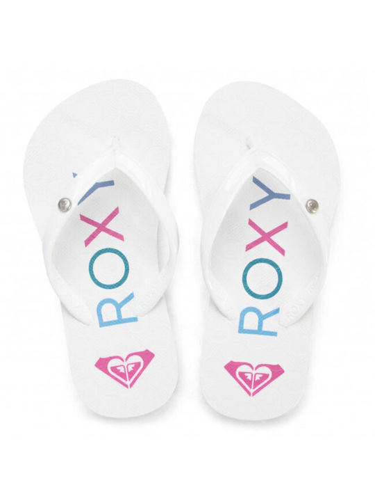 Roxy Παιδικές Σαγιονάρες Flip Flops Λευκές