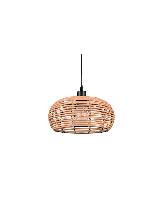 Trio Lighting Inga Μοντέρνο Κρεμαστό Φωτιστικό Μονόφωτο με Ντουί E27 σε Καφέ Χρώμα