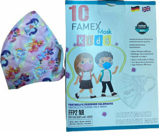 Famex Μάσκα Προστασίας FFP2 NR για Παιδιά με Unicorn 5τμχ