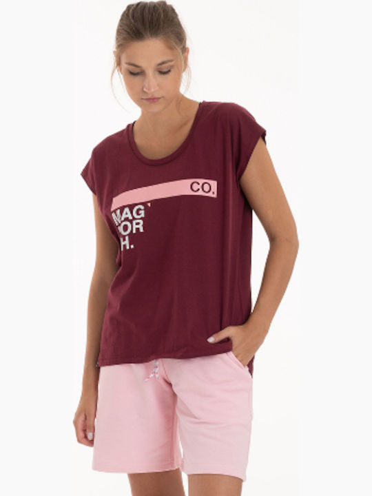 Damen Sportliche Bermuda Rosa