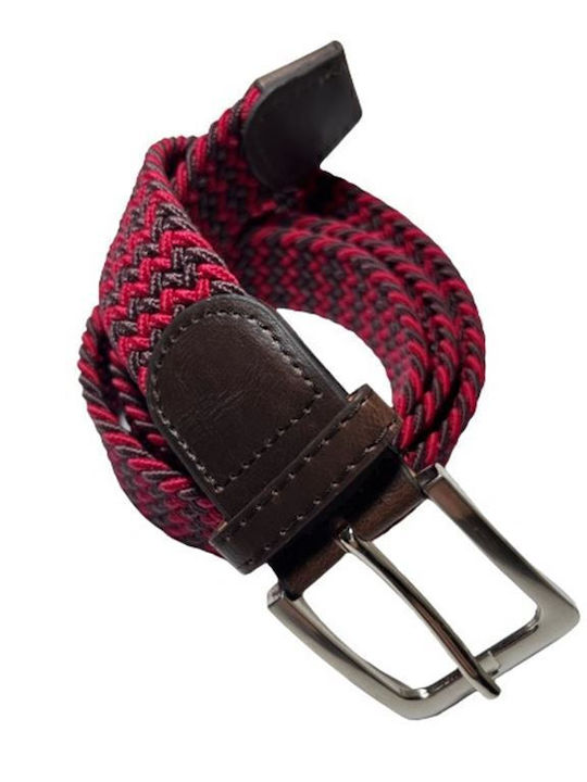 Z060 Elastică Curea Bărbați Tricotat Burgundy