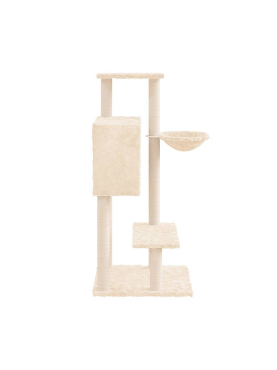 vidaXL Scratching Post Cat Trees Beige 4 levels 61x61x108.5cm
