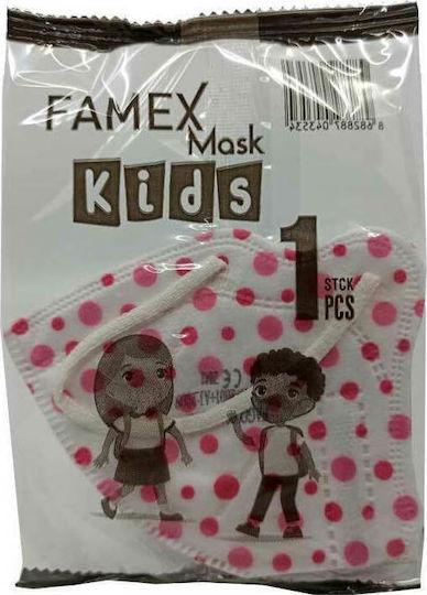 Famex Μάσκα Προστασίας FFP2 NR για Παιδιά με Polka Dots 5τμχ