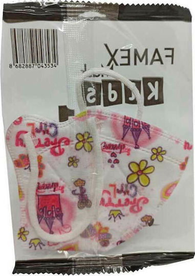 Famex Μάσκα Προστασίας FFP2 NR για Παιδιά με Pretty Princess 5τμχ