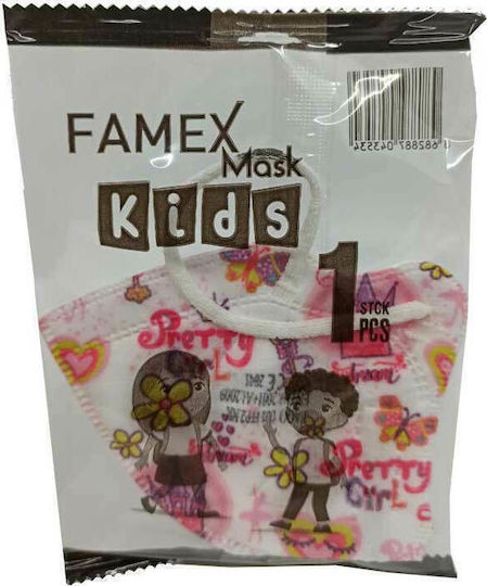 Famex Μάσκα Προστασίας FFP2 NR για Παιδιά με Pretty Princess 5τμχ