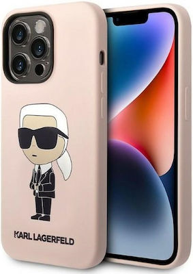 Karl Lagerfeld Liquid Ikonik NFT Silicone Back Cover Pink (iPhone 14 Pro Max)