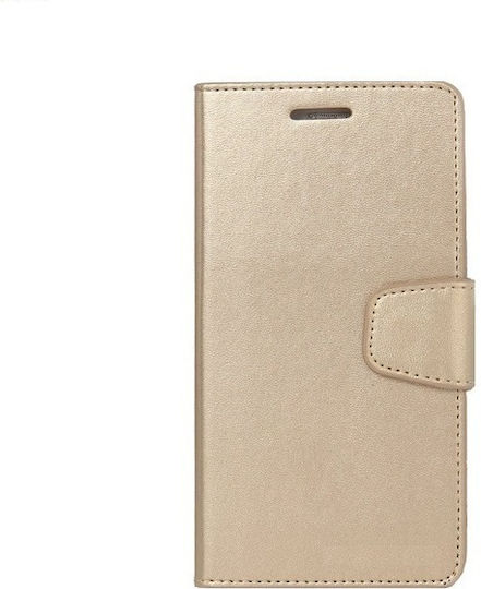 Книга Изкуствена кожа Златист (Huawei Nova Y90)