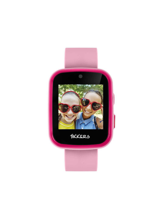 Tikkers Kinder-Smartwatch mit Kautschuk/Plastikarmband Rosa