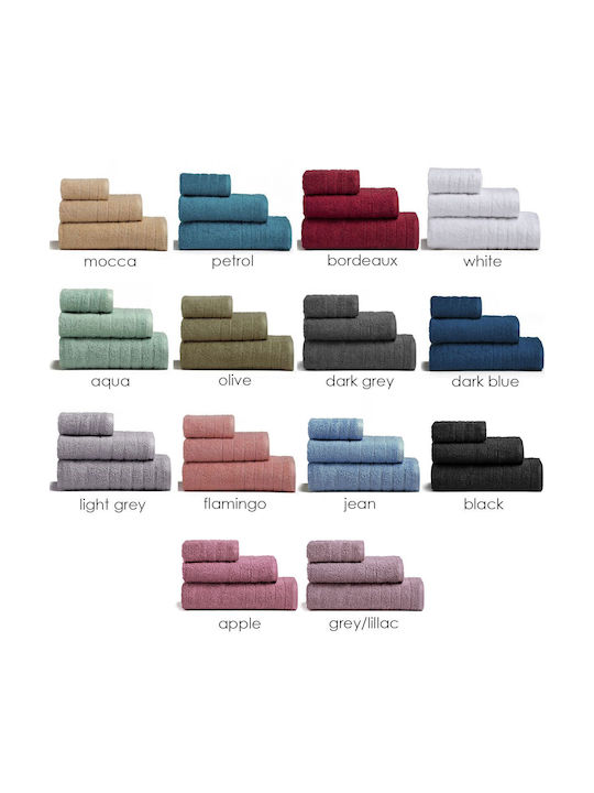 Melinen Facecloth Fresca 50x90cm. Grey / Lilac Weight 500gr/m²