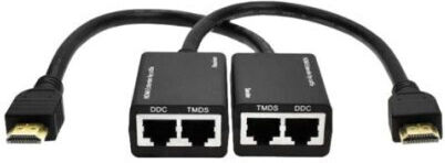 Powertech Converter HDMI male to RJ-45 2x female 1pcs CAB-H078