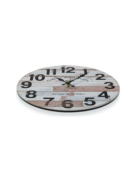 Versa Antique Wall Clock Wooden Ø30cm S3405370