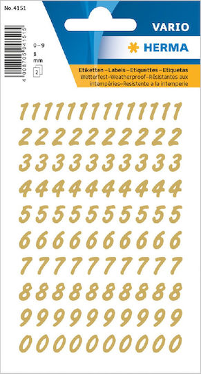 Herma Numbers 0-9 Decorative Sticker for DIY Crafts 104 Pieces Various Designs