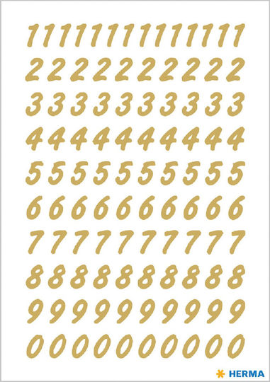 Herma Numbers 0-9 Decorative Sticker for DIY Crafts 104 Pieces Various Designs
