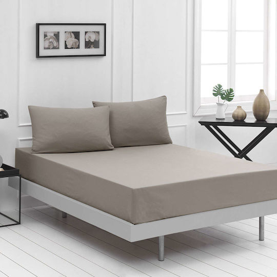 Beauty Home Cotton Duvet Cover Super King 230x250 1999ΠΘΥΔ-Grey Grey