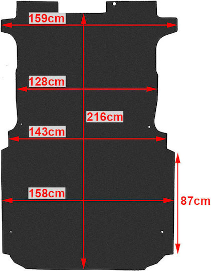 Rezaw Plast Bed Mat Tray Type for Citroen Jumpy Black