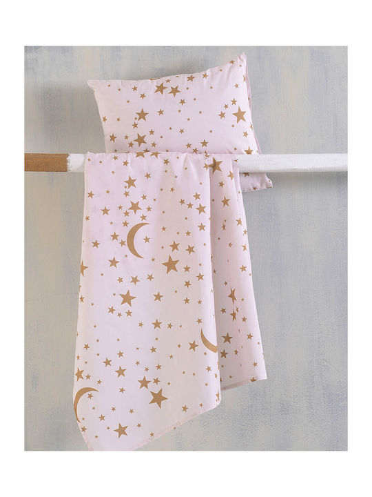 Rythmos Bettbezug-Set Baumwolle Übergröße mit 2 Kissenbezügen 220x250 Moonlight Pink