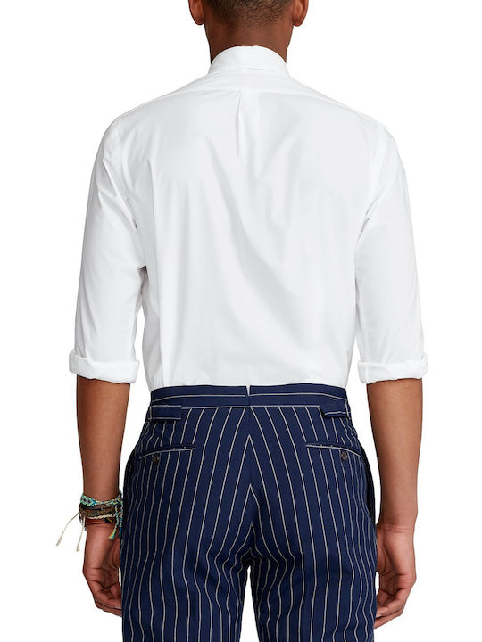Langärmlig Jeans Hemd Weiß
