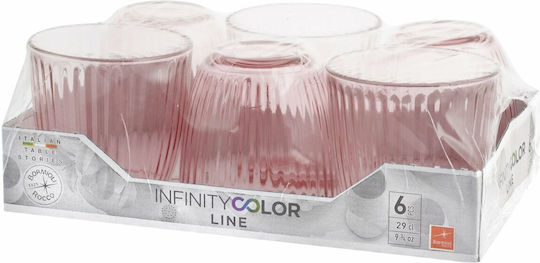 Bormioli Rocco Line Σετ Ποτήρια Νερού από Γυαλί Λιλά 290ml 6τμχ