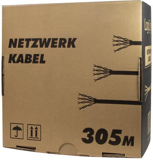 LogiLink SF/UTP Cat.5e (Gigabit) Καλώδιο Δικτύου Ethernet χωρίς ακροδέκτες 305m Λευκό