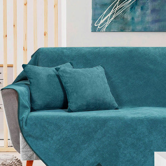 Beauty Home Pături Canapea Pentru Canapea 2 Locuri 180x250cm Albastru Petrol