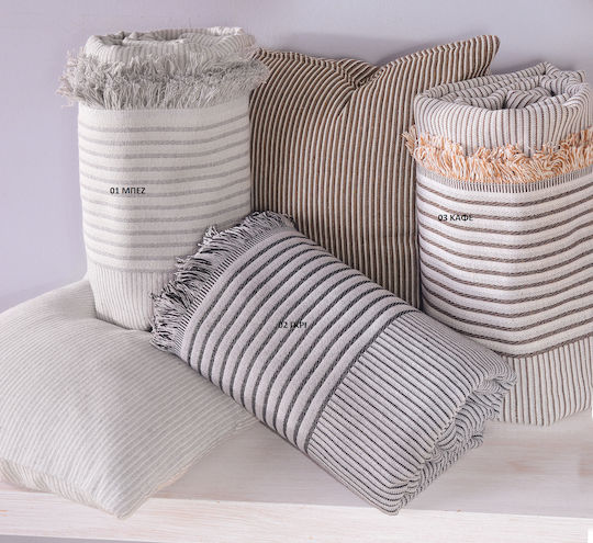 Rythmos Franic Sesselüberwurf Zweiseiten Jacquard 160x180cm 01 Beige