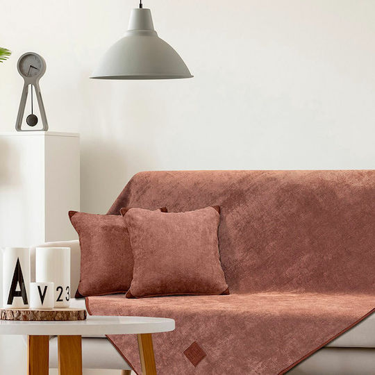 Beauty Home Ριχτάρι Πολυθρόνας 180x170εκ. Κεραμιδί 8405ΜΟΝ