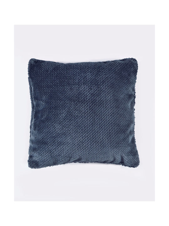 Rythmos Decorative Pillow Case Alvaro Fleece Blue 50x50cm