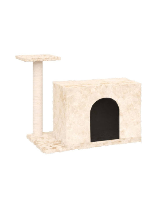 vidaXL Cat Scratching Post Cat Tree In Beige Colour 66x40x51 cm