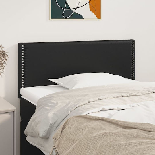 vidaXL Bed Headboard with Black Leather 100x78cm
