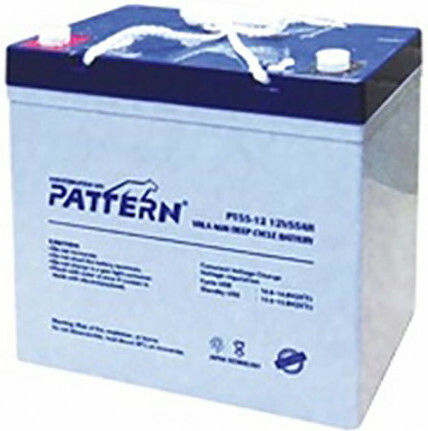 Pattern Battery Μπαταρία Φωτοβολταϊκών Κλειστού Τύπου Βαθειάς Εκφόρτισης 12V (PT55-12)
