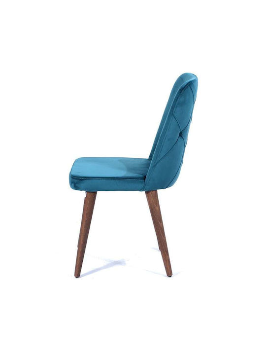 Lotus Dining Room Velvet Chair Petrol 49x60x90cm