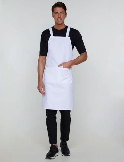 Ayo Șorț Barista / Barman Corp întreg Χ5302 Alb