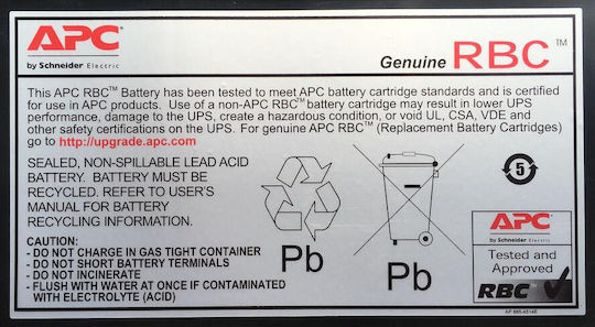 APC Replacement Cartridge 32 Μπαταρία UPS με Χωρητικότητα 7Ah και Τάση 24V 1τμχ