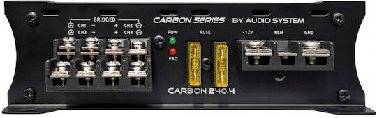 Audio System Car Audio Amplifier Carbon 4 Channels (A/B Class)