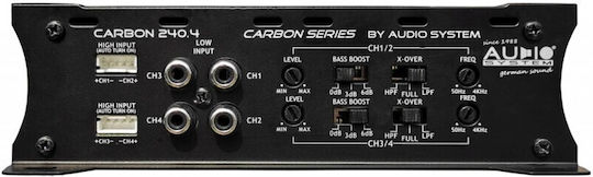 Audio System Car Audio Amplifier Carbon 4 Channels (A/B Class)