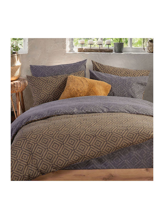 Nef-Nef Homeware Sheet Sets Single Flannel 160x260cm. Winsome Honey 3pcs