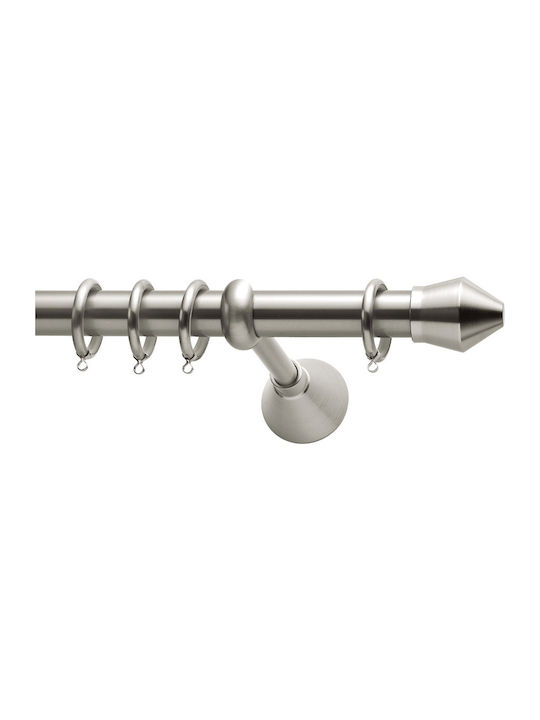 Viometale Metallic Curtain Pole America Single Φ25mm 160cm Nickel Matt